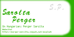 sarolta perger business card